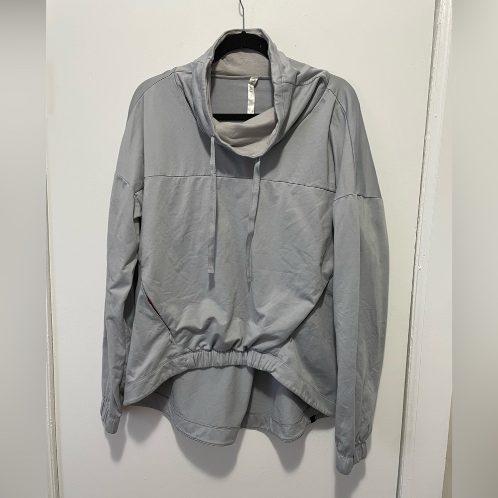 Fabletics Gray Sweatshirt with Mock Neck